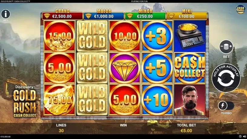 Gold Rush Cash Collect slot screenshot 1