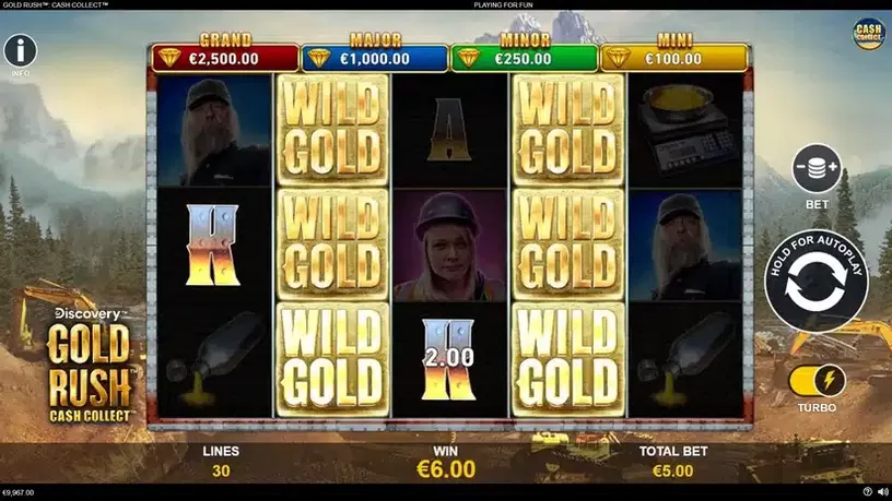 Gold Rush Cash Collect slot screenshot 4