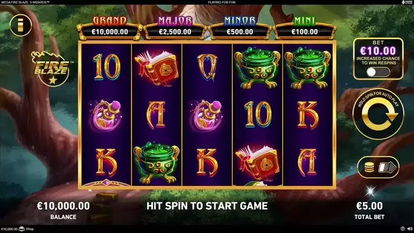 Mega Fire Blaze: 3 Wizards slot screenshot 1