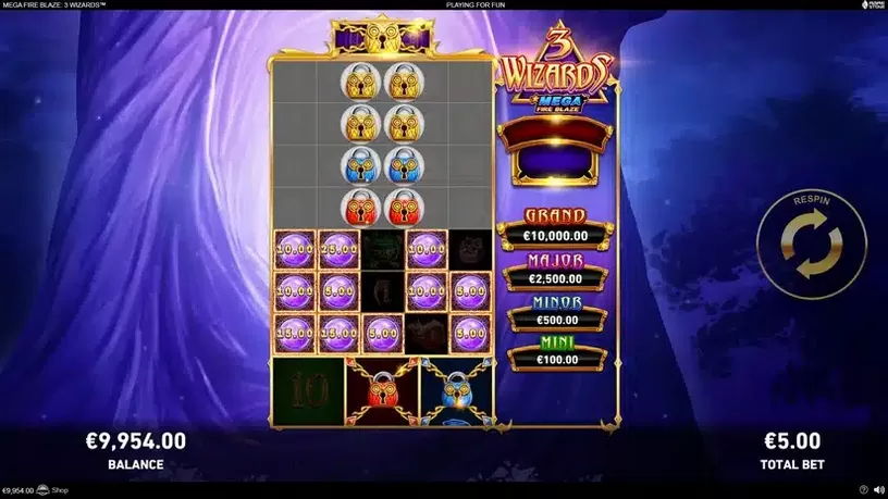 Mega Fire Blaze: 3 Wizards slot screenshot 5
