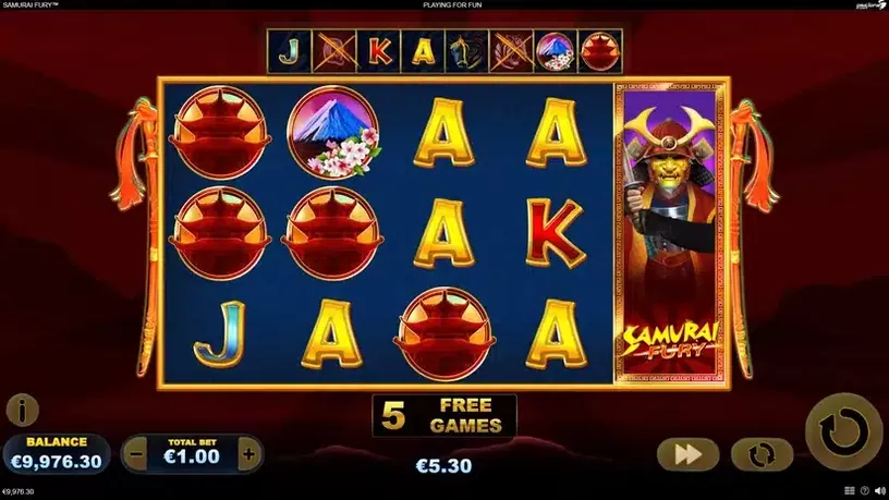 Samurai Fury slot screenshot 5
