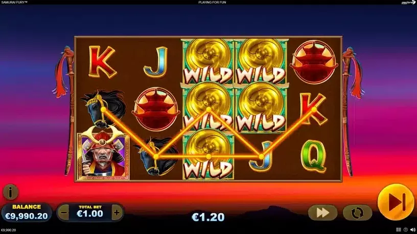 Samurai Fury slot screenshot 2