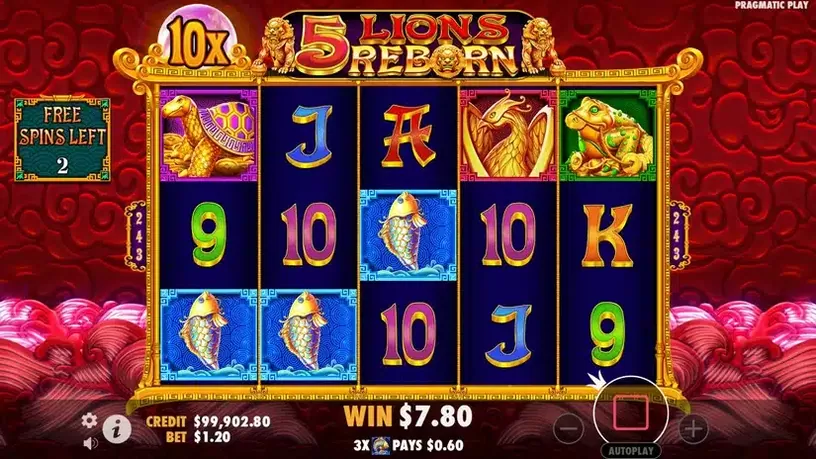 5 Lions Reborn slot screenshot 5