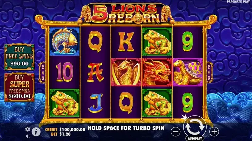 5 Lions Reborn slot screenshot 1