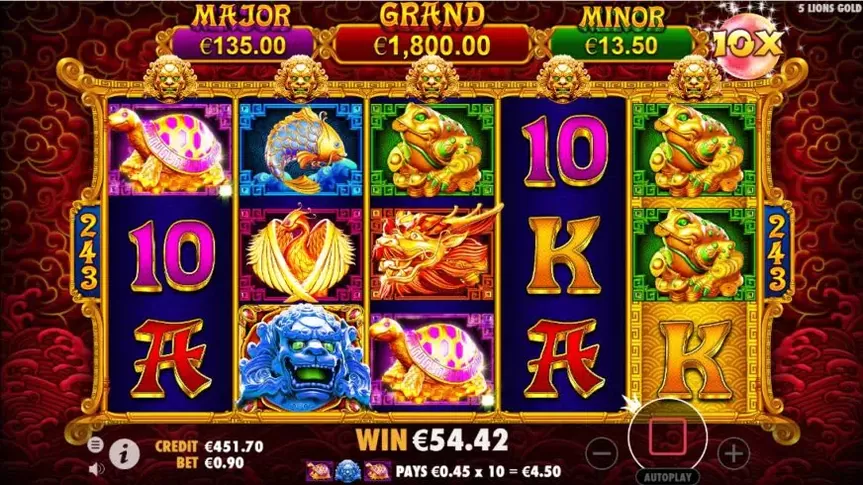 5 Lions Gold slot screenshot 8