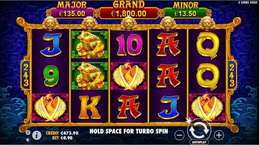 5 Lions Gold slot screenshot 1