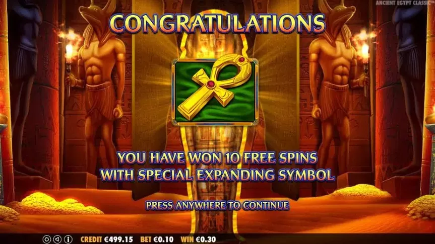 Ancient Egypt Classic slot screenshot 3