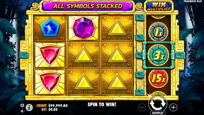 Aztec Gems slot screenshot 1