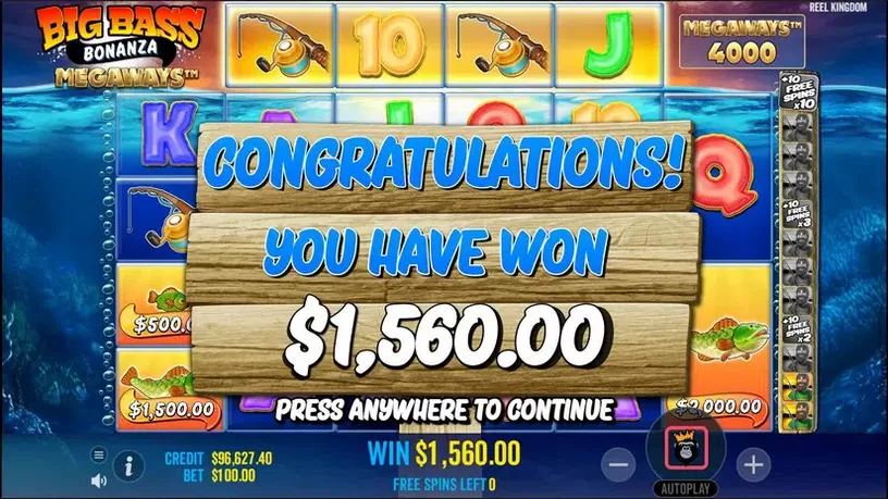 Big Bass Bonanza Megaways slot screenshot 5