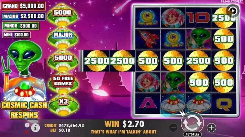 Cosmic Cash slot screenshot 3