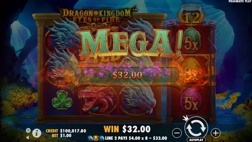 Dragon Kingdom – Eyes of Fire slot screenshot 3
