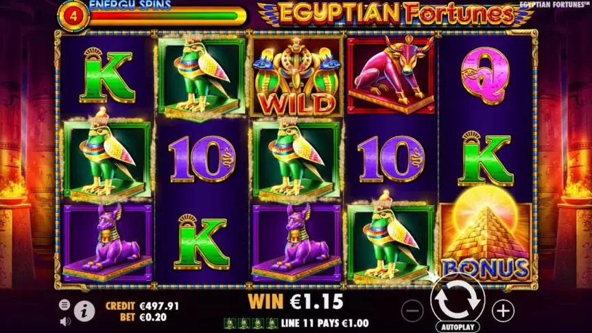 Egyptian Fortunes slot screenshot 3