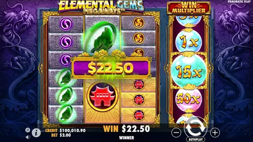 Elemental Gems Megaways slot screenshot 4