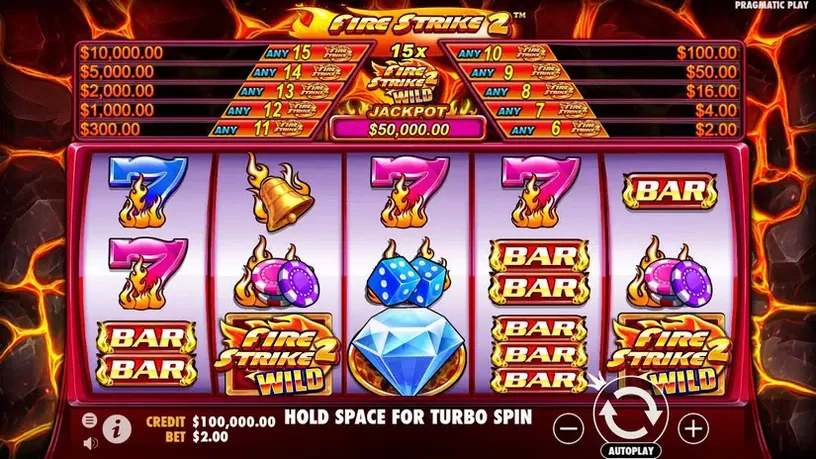 Fire Strike 2 slot screenshot 1