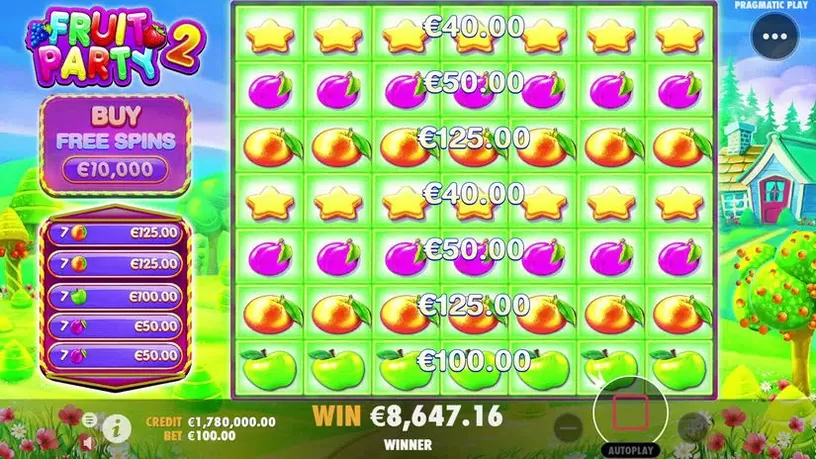 Fruit Party 2 slot screenshot 2