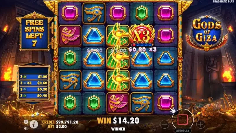 Gods of Giza slot screenshot 6