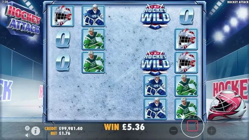 Hockey Attack slot screenshot 5
