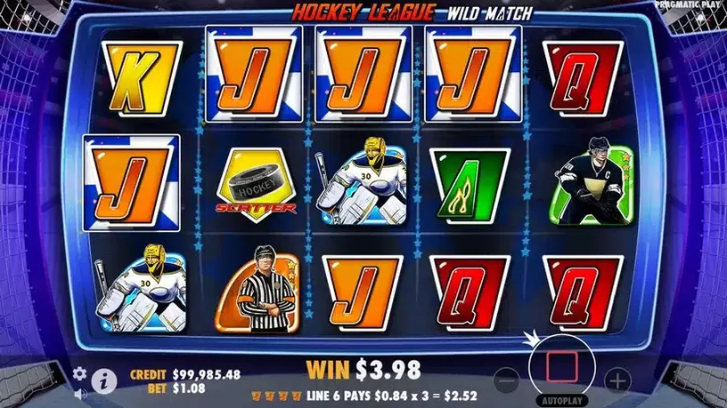 Hockey League Wild Match slot screenshot 4
