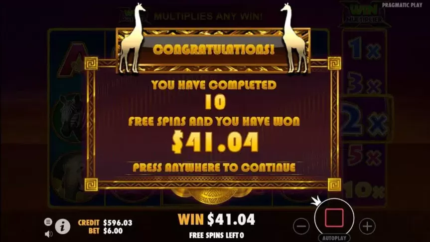 Hot Safari slot screenshot 4