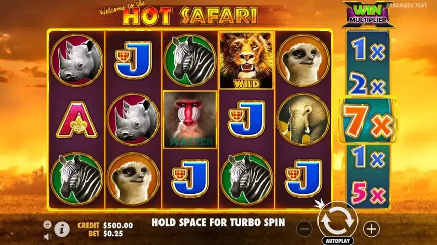Hot Safari slot screenshot 1