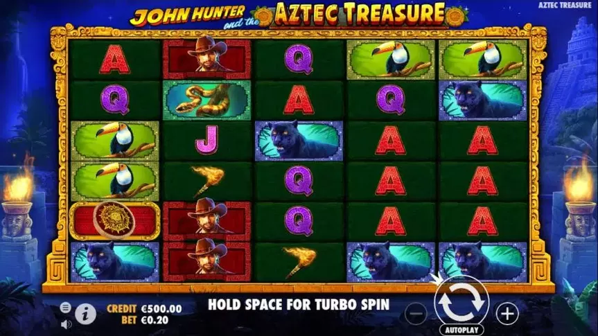 John Hunter and the Aztec Treasure slot screenshot 1