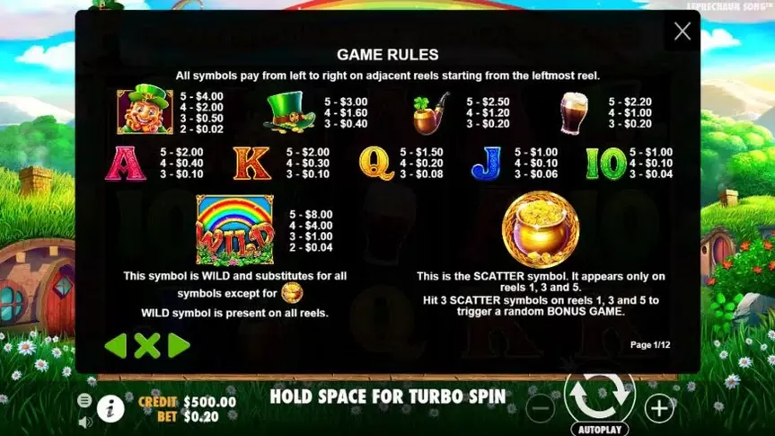 Leprechaun Song slot screenshot 2