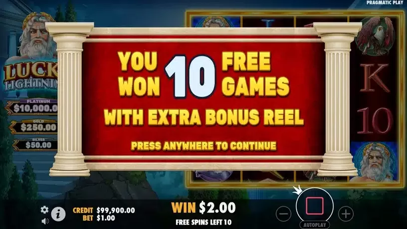 Lucky Lightning slot screenshot 3