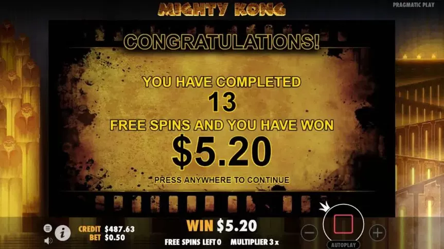 Mighty Kong slot screenshot 6