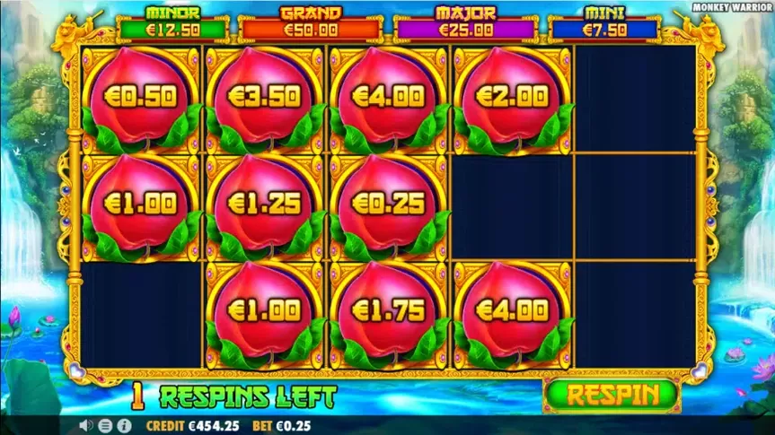 Monkey Warrior slot screenshot 2