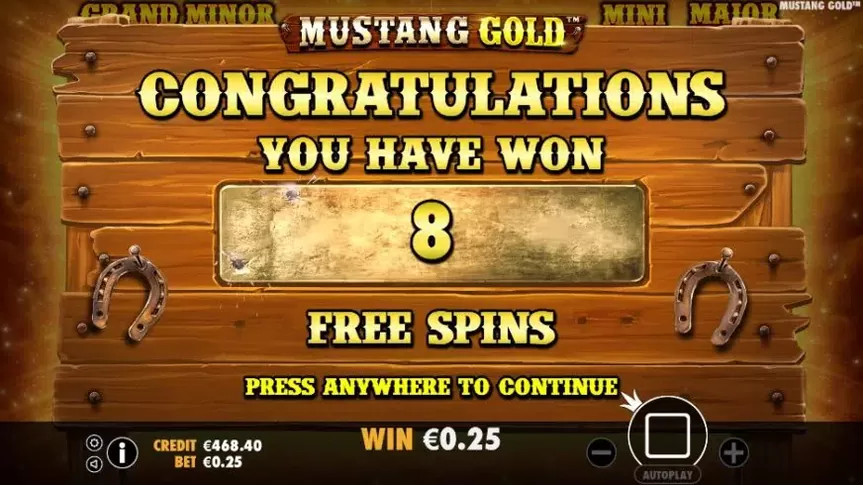 Mustang Gold slot screenshot 4