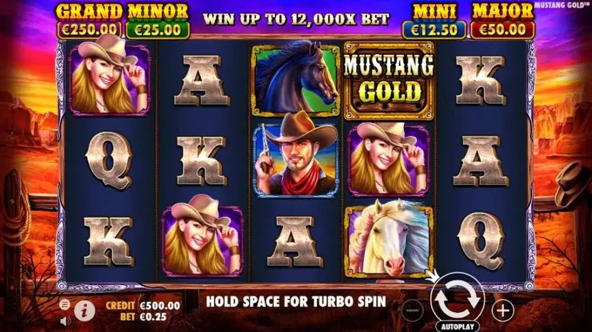 Mustang Gold slot screenshot 1