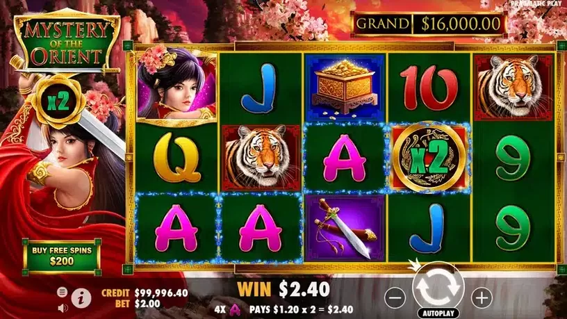 Mystery of the Orient slot screenshot 2