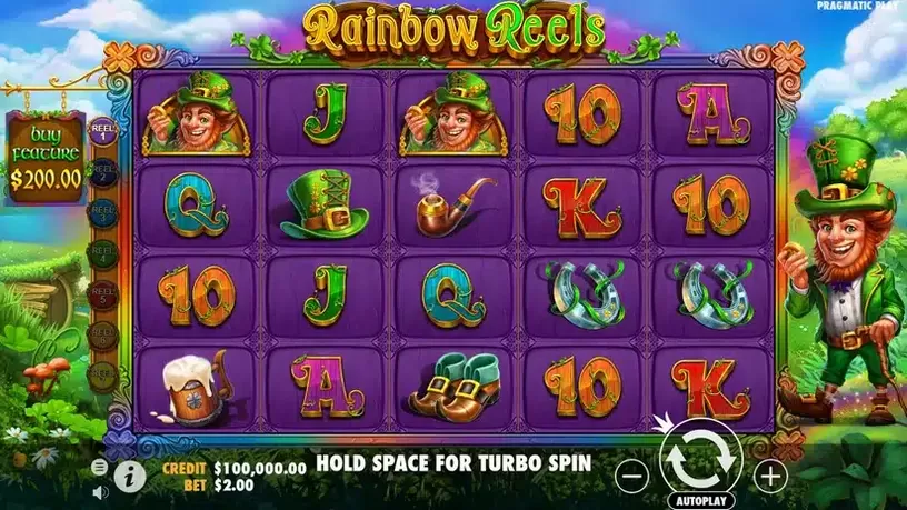 Rainbow Reels slot screenshot 1