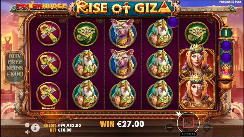 Rise of Giza PowerNudge slot screenshot 2