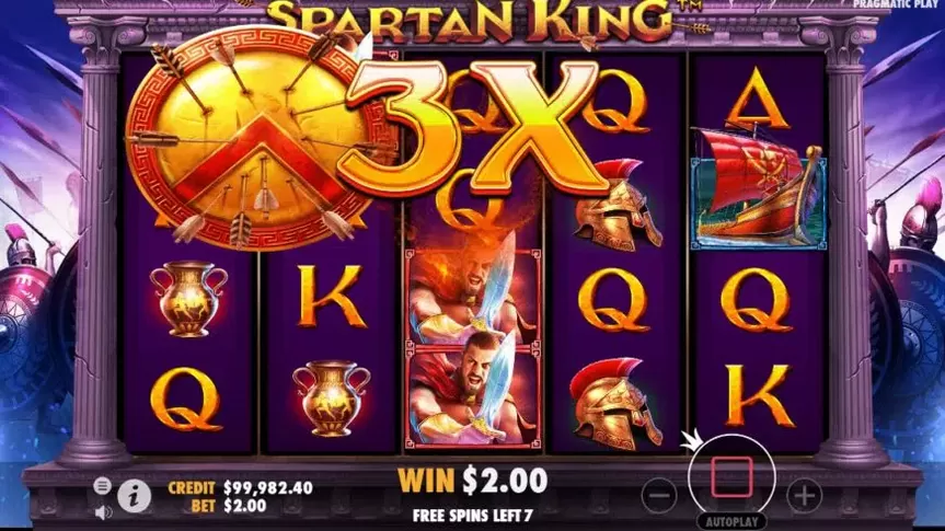 Spartan King slot screenshot 4
