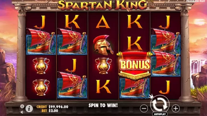 Spartan King slot screenshot 1