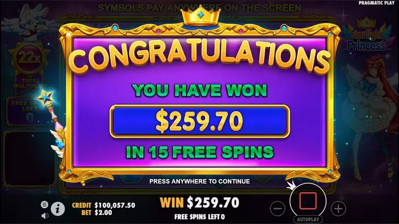 Starlight Princess slot screenshot 6