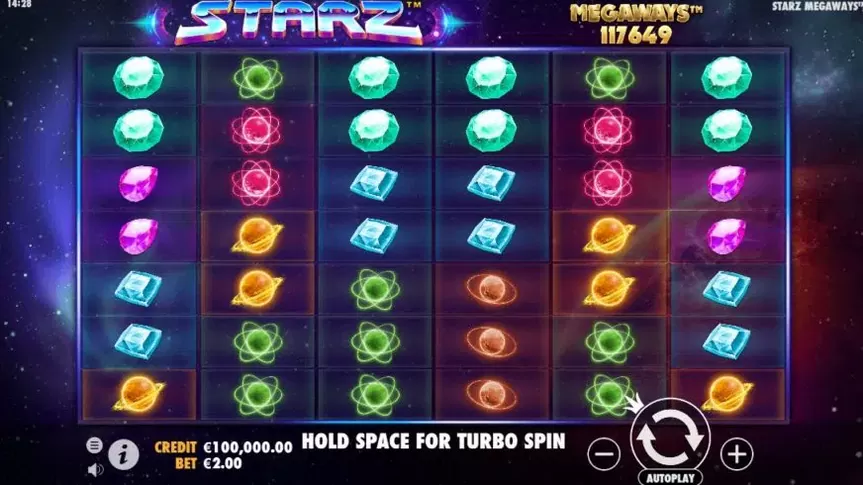 Starz Megaways slot screenshot 1