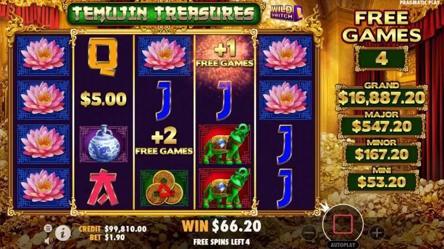 Temujin Treasures slot screenshot 5