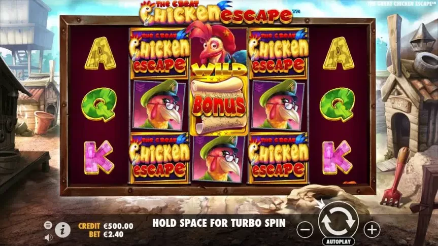 The Great Chicken Escape slot screenshot 1