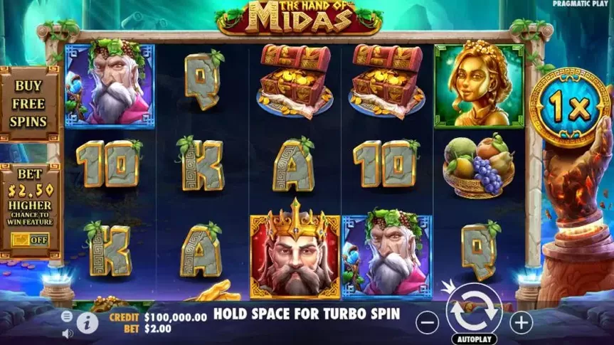 The Hand of Midas slot screenshot 1