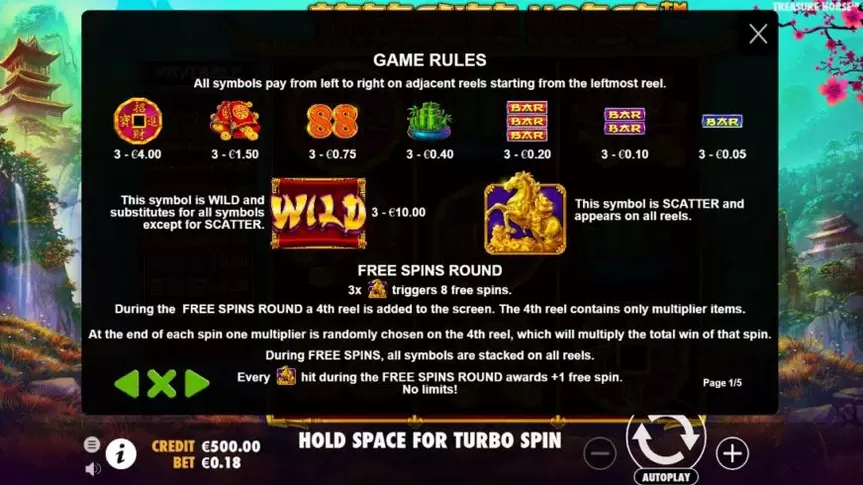 Treasure Horse slot screenshot 2