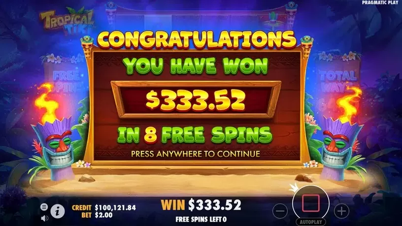 Tropical Tiki slot screenshot 6