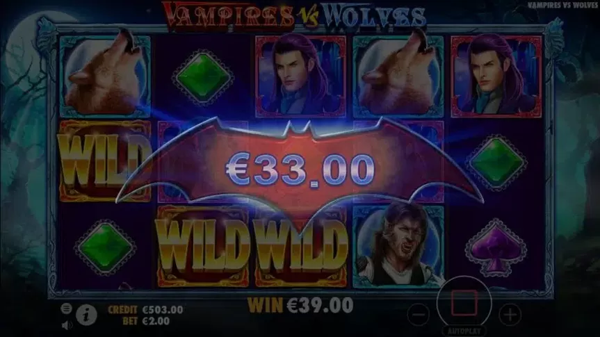 Vampires vs Wolves slot screenshot 5