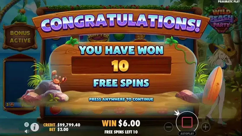 Wild Beach Party slot screenshot 4