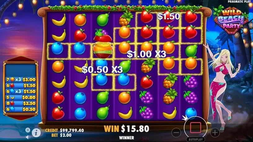 Wild Beach Party slot screenshot 5