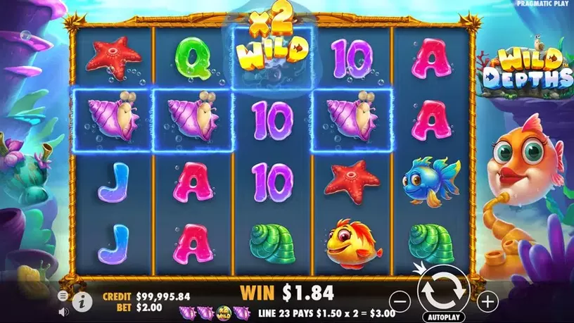 Wild Depths slot screenshot 2