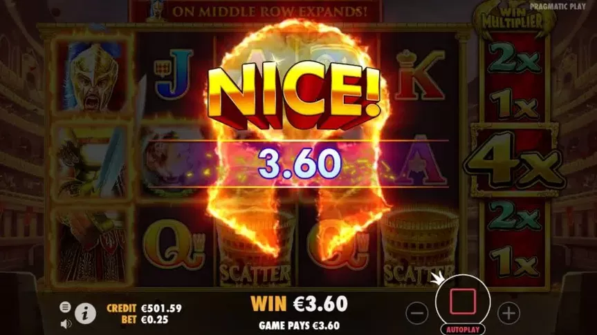 Wild Gladiators slot screenshot 4