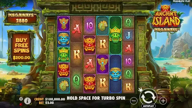 Ancient Island Megaways slot screenshot 1