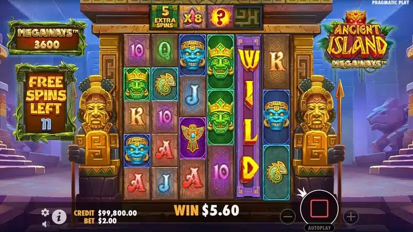 Ancient Island Megaways slot screenshot 3